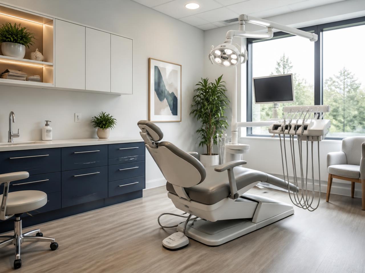 Modern dental office treatment room with natural light in Bowling Green, KY